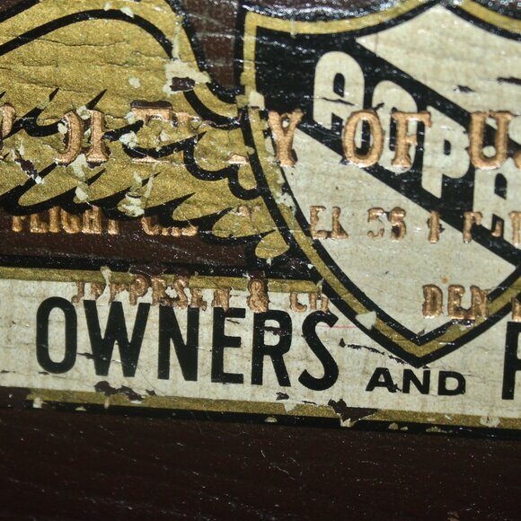 Vintage 30s 40's AOPA Army Pilot Cowhide Flight Cowhide Hardside Suitcase Rare - Picture 5 of 13